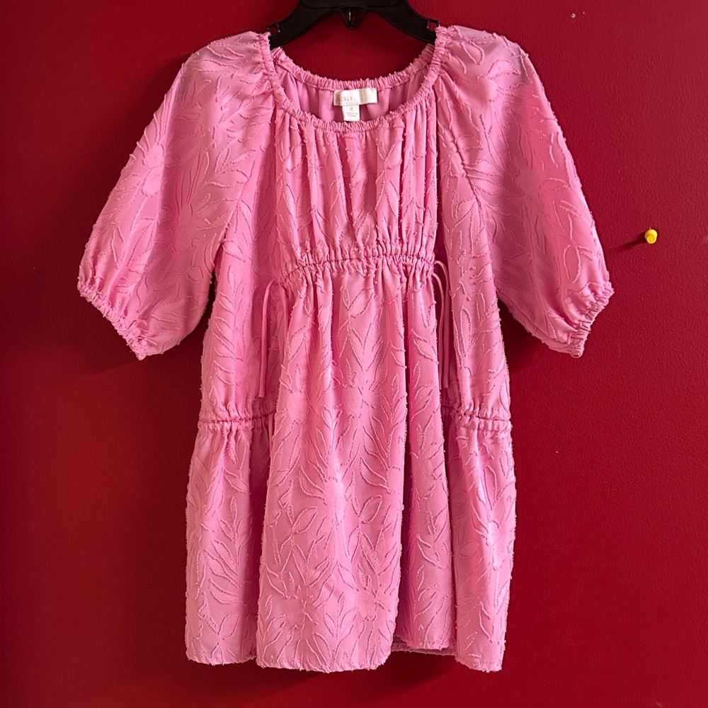 Pink Textured Kids Dress by GB Girls size 4t